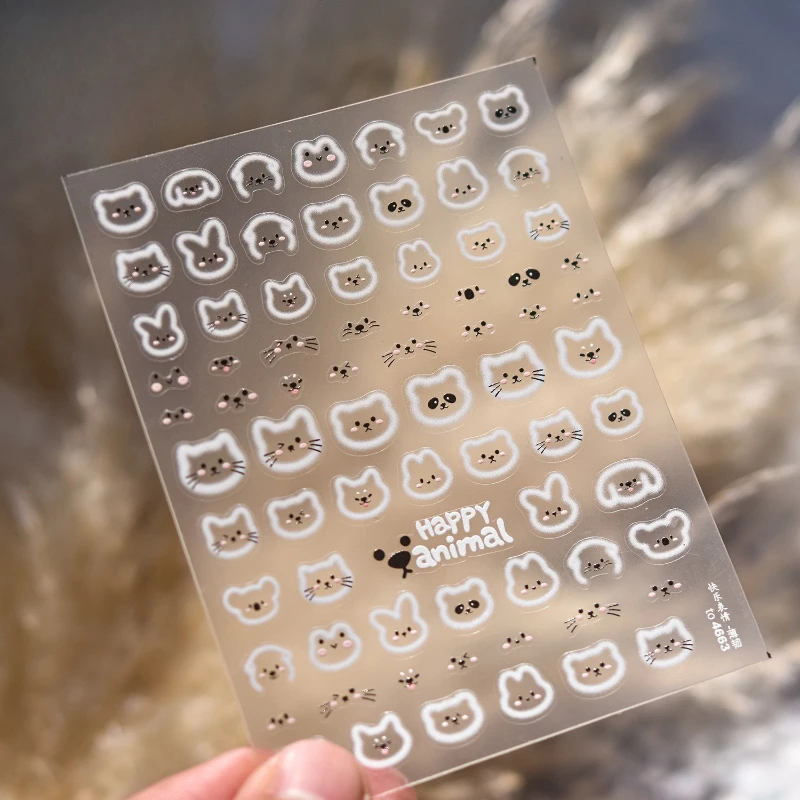 

Модный чехол для телефона с дизайном в виде веселых мультяшных животных, наклейки для скрапбукинга и дневников, милые DIY-декали для детей, забавные игривые аксессуары