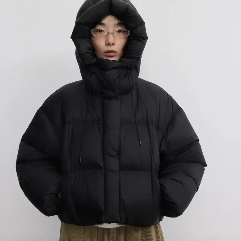 جديد إمرأة أسفل معاطف فضفاضة عادية الشتاء مقنعين الإناث الأبيض بطة أسفل سترة الكورية الراحة الدافئة سترات أبلى الموضة #2