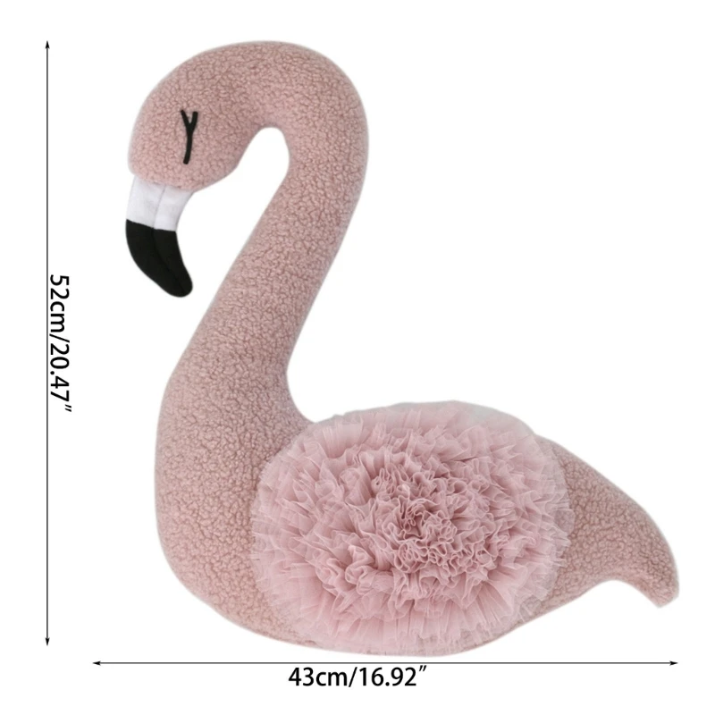 Newborn Baby Photography Props Floral Backdrop Cute Pink Flamingo Posing Doll Outfits Set Accessories Studio Shooting Photo Prop