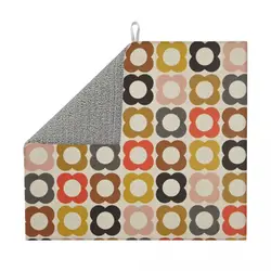 Custom Abstract Flowers Orla Kiely Dish Drying Mat for Kitchen Absorbent Quick Dry Scandinavian Style Microfiber Drainer Pads