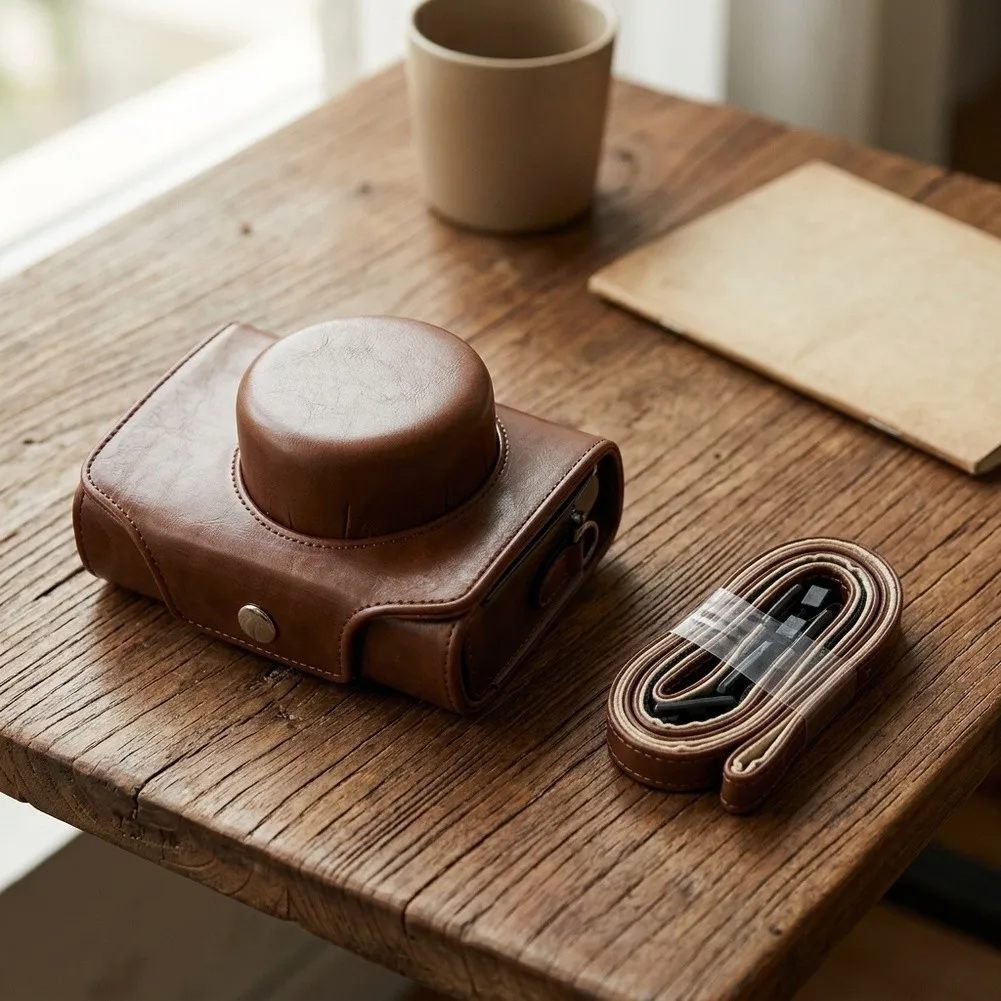 Leather Camera Case For Fuji X100V For X30 Protective Case With Strap Storage Bag Protector Camera Accessories