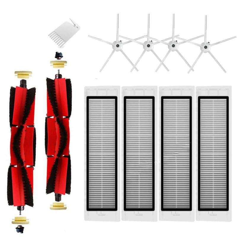 11ชิ้นสำหรับ Xiaomi roborock S5สูงสุด S50 S51 S55 S6 S6อุปกรณ์เสริมบริสุทธิ์ชิ้นส่วนเครื่องดูดฝุ่น hPa กรองหลักแปรงด้านข้าง