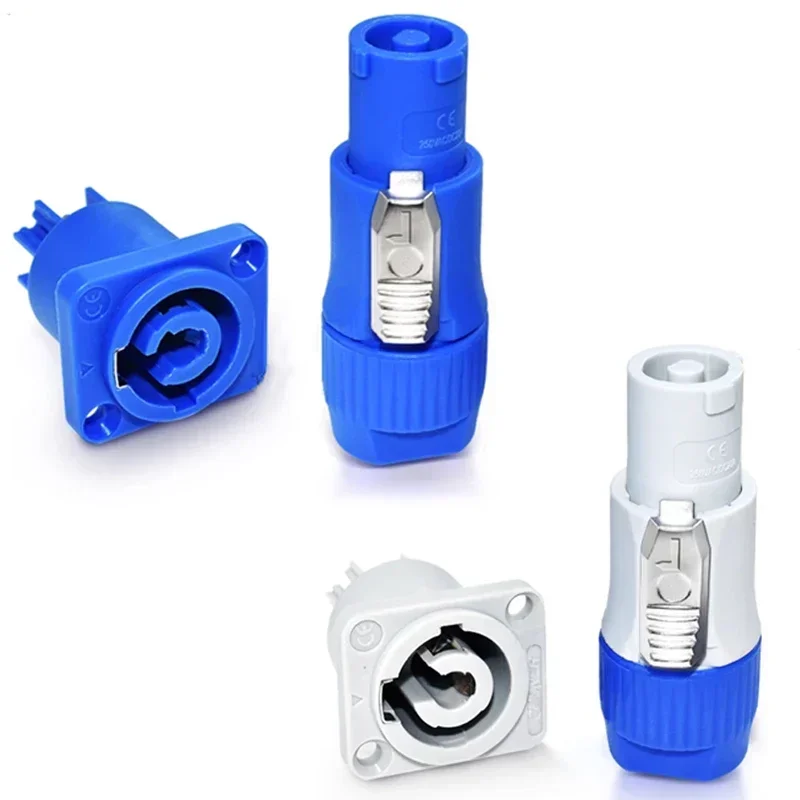 10 szt. Złącze Powercon XLR 20A Wtyk Zasilania Gniazdo Zasilania NAC3FCA NAC3MPA NAC3FCB 3-pinowe Wtyk Męski Gniazdo Adapter XLR Niebieski Biały — 2