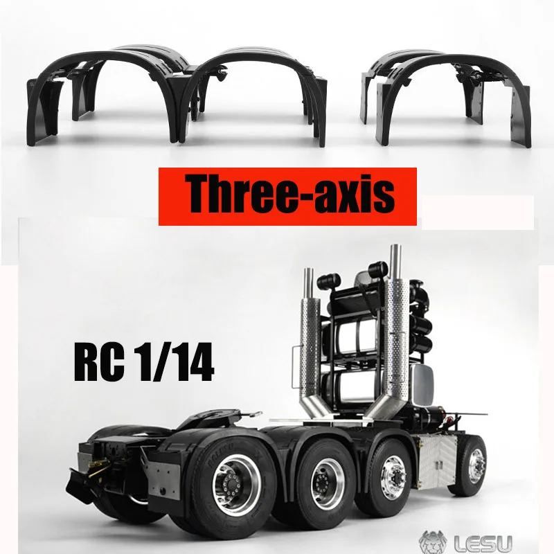 

LESU Two And Three Axle Fender Mudguard S-1237 For 1/14 Tamiya RC Truck Tractor Heavy drag Toy Cars DIY Parts Accessories Model