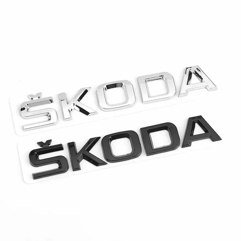 For Skoda FABIA KAMIQ KAROQ KODIAQ OCTAVIA RAPID SUPERB YETI Car Trunk Letters Emblem Logo Sticker Front Rear Badge Accessories