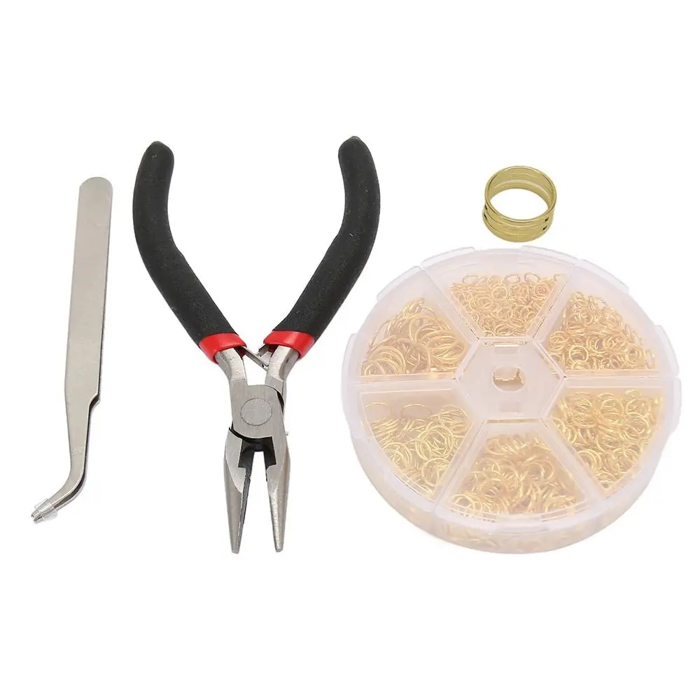 5pcs Assorted Size Jump Rings Sturdy Alloy Steel Gold Color Jewelry Making Rings 4-10mm 6 Sizes Jewelry Repair Kit