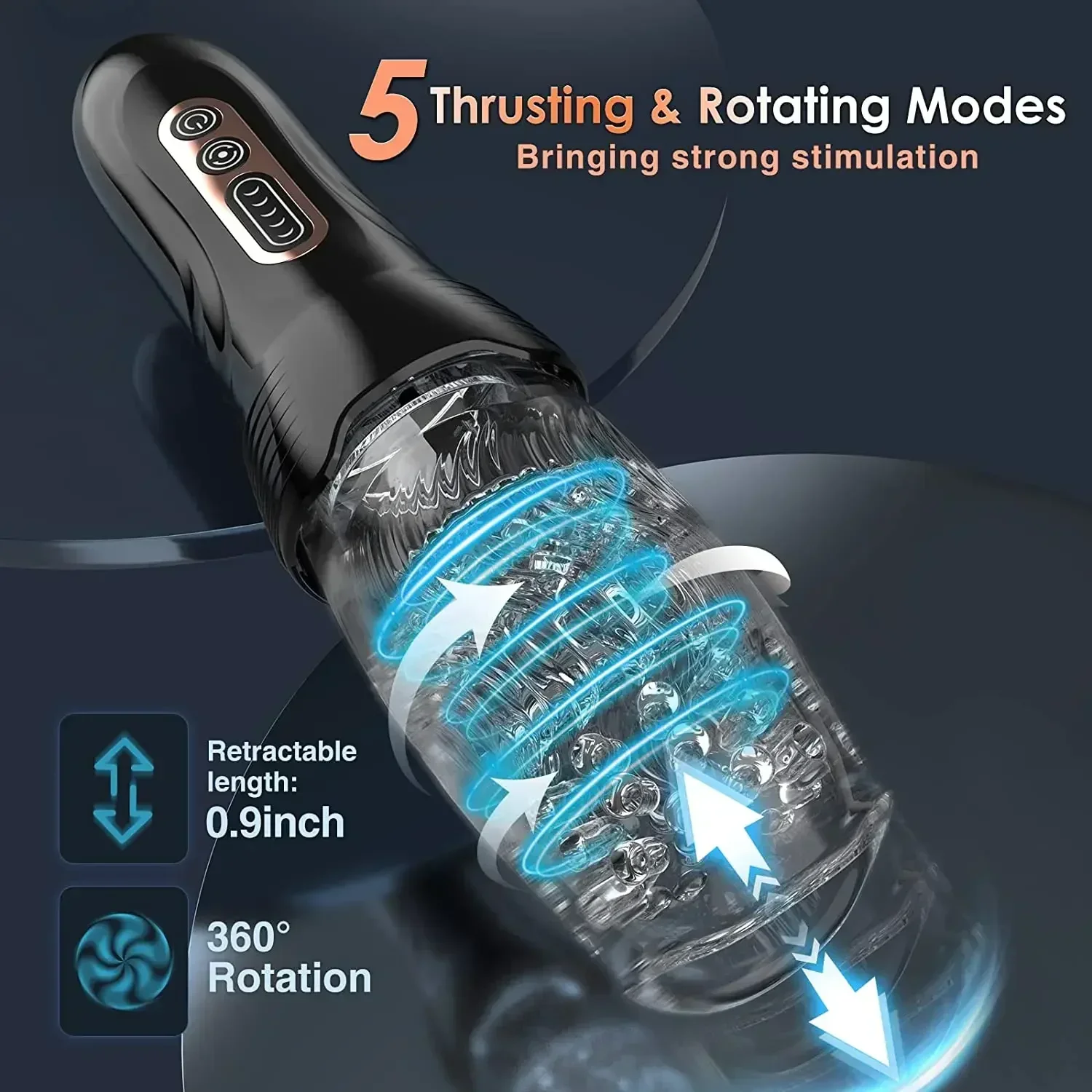 Automatic Masturbator for Men Rotation Blowjob Sex Machine Male Masturbators Cup Vibrator Penis Massager Vagina Sex Toys for Adu