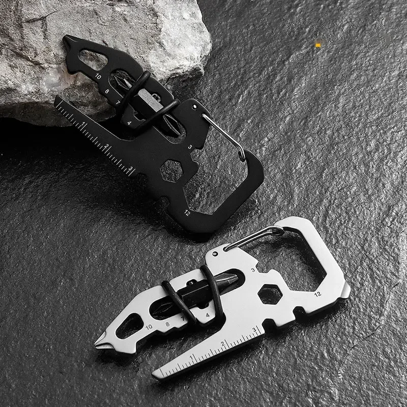 EDC Outdoor Combination Tool Household Portable Multi-function Tool Card Ruler Screwdriver Keychain Repair Tools