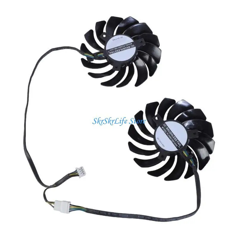 

E65E 2Pcs PLD09210B12HH 85mm 4Pin Video Card Fan Easy Installation for GTX1660S
