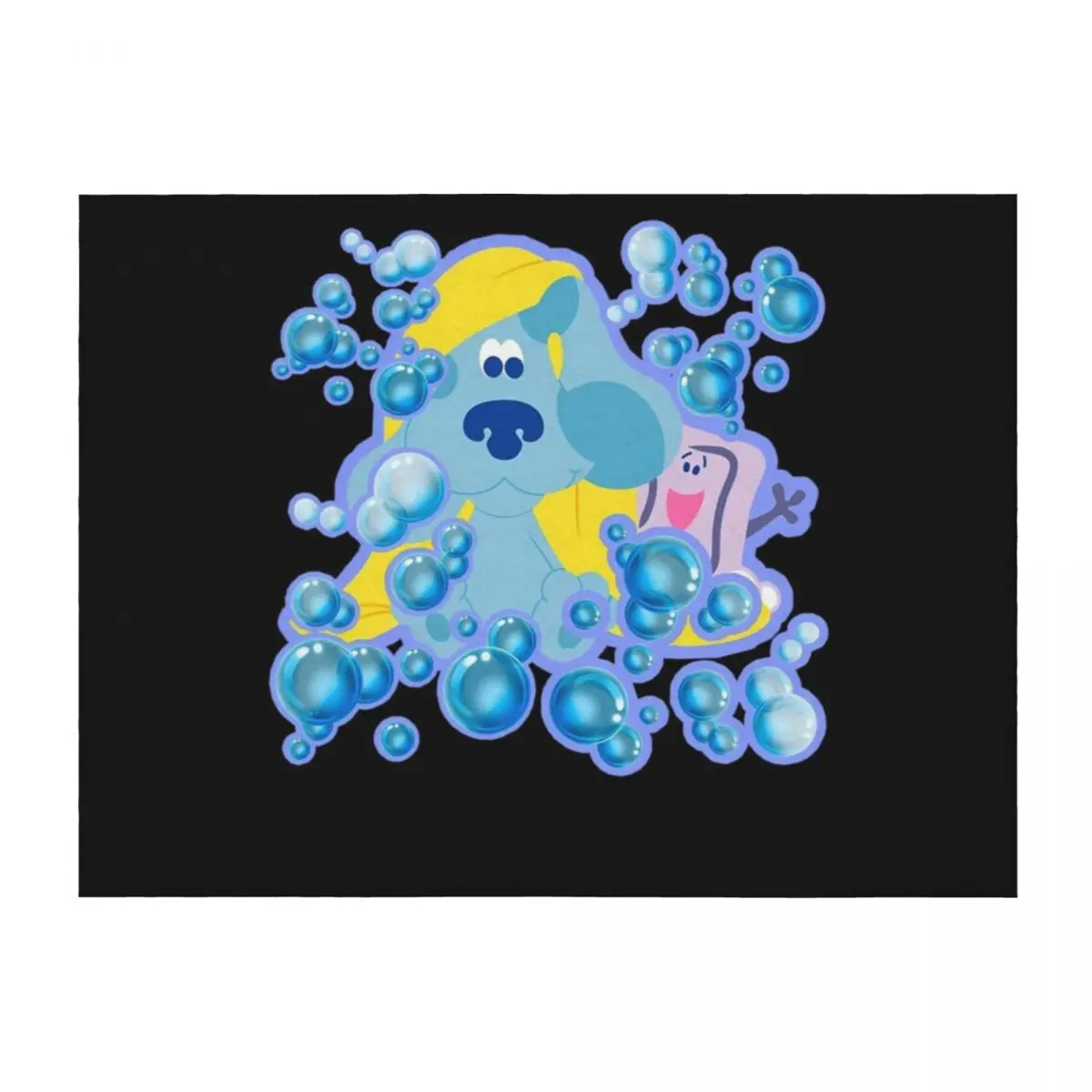 

Blues clues bubble bath Throw Blanket Decoratives Flannel Picnic Thermal Blankets