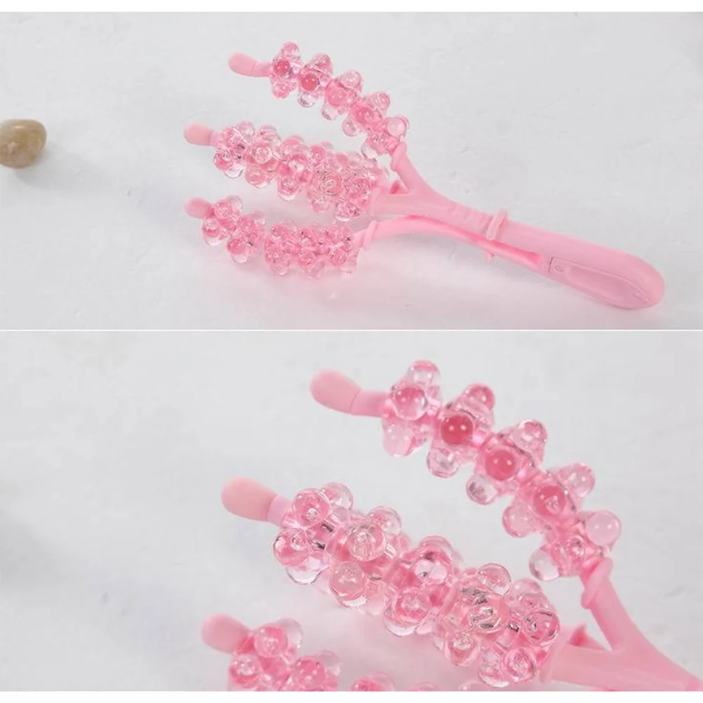 1PC Comfortable Roller Ball Massager Manual Pull Massage Veins Active Relaxation Supplies for Home Pink