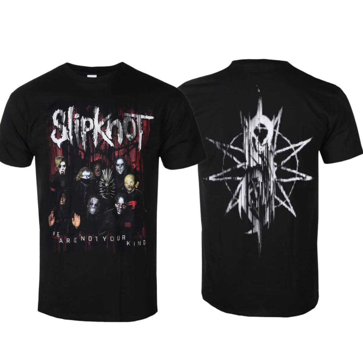 Slipknot - WANYK Group Art Pattern Metal Band T-shirt - Casual Trendy Style Cotton T-shirt for Men and Women