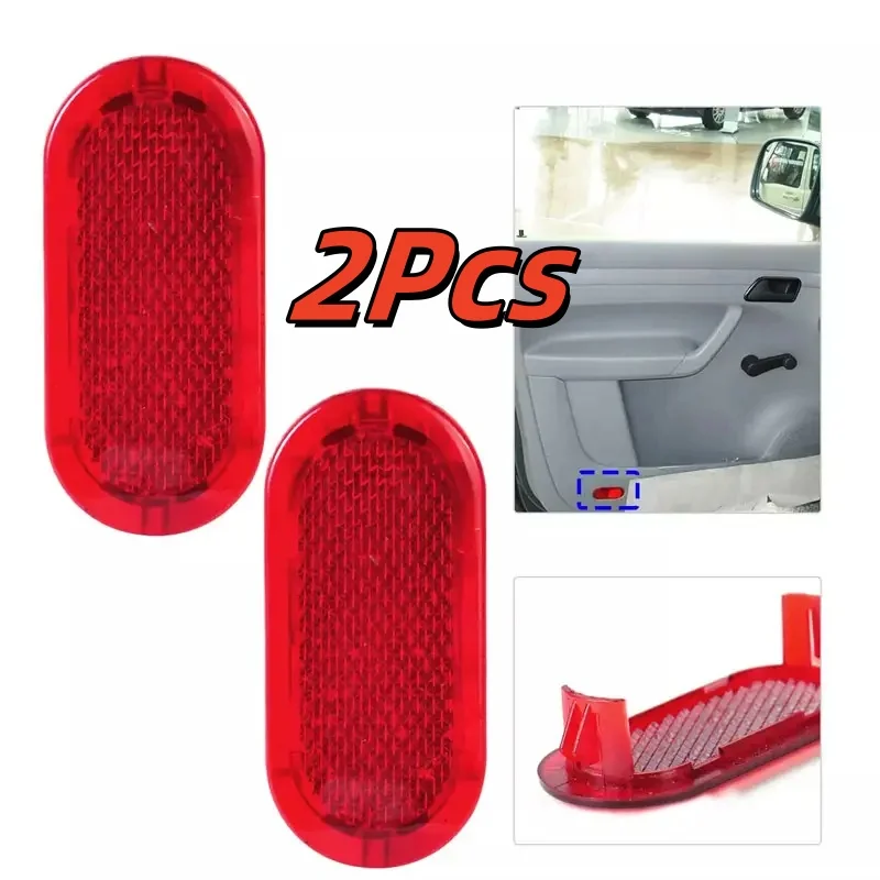 

2Pcs Car Door Panel Warning Red Light Reflector Signal Lamp Set For VW Beetle Caddy Polo 6Q0947419 Car Lights Accessories