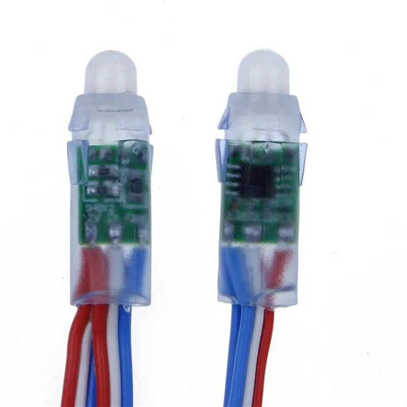 500Pc WS2811 RGB LED Pixel Luce indirizzabile individualmente 12Mm Diffusa Digitale a colori LED Pixel Modulo Luce DC12V-BCBW