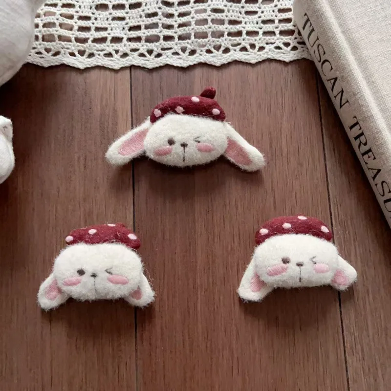 

Stuffed Fabric Rabbit Hair Clip Brooch DIY Winter Cute Soft for Shoes Hat Scarf Children Clothing Embellishment Premium