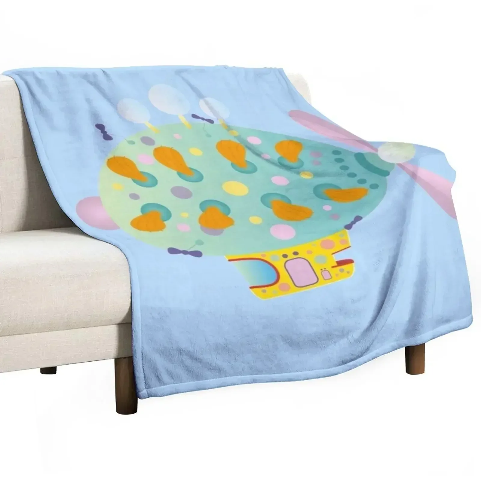 The Pinky ponk zeppelin In the night garden Throw Blanket Hairy Warm Blankets