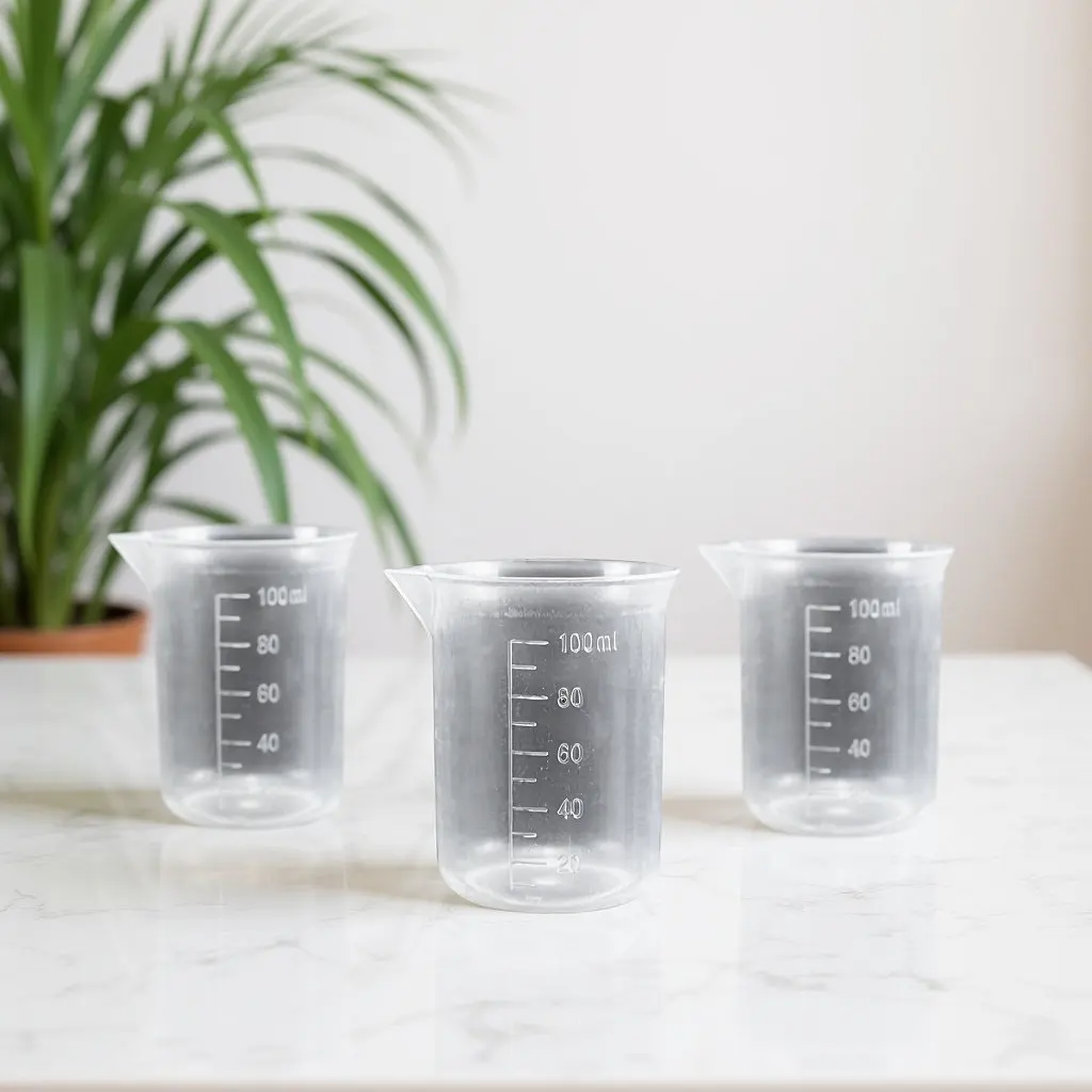 100Ml Plastic Beaker Cup PP Graduated Measuring Cup for Lab Use Baking Dessert Prep Household Storage Wide Mouth Easy Clean
