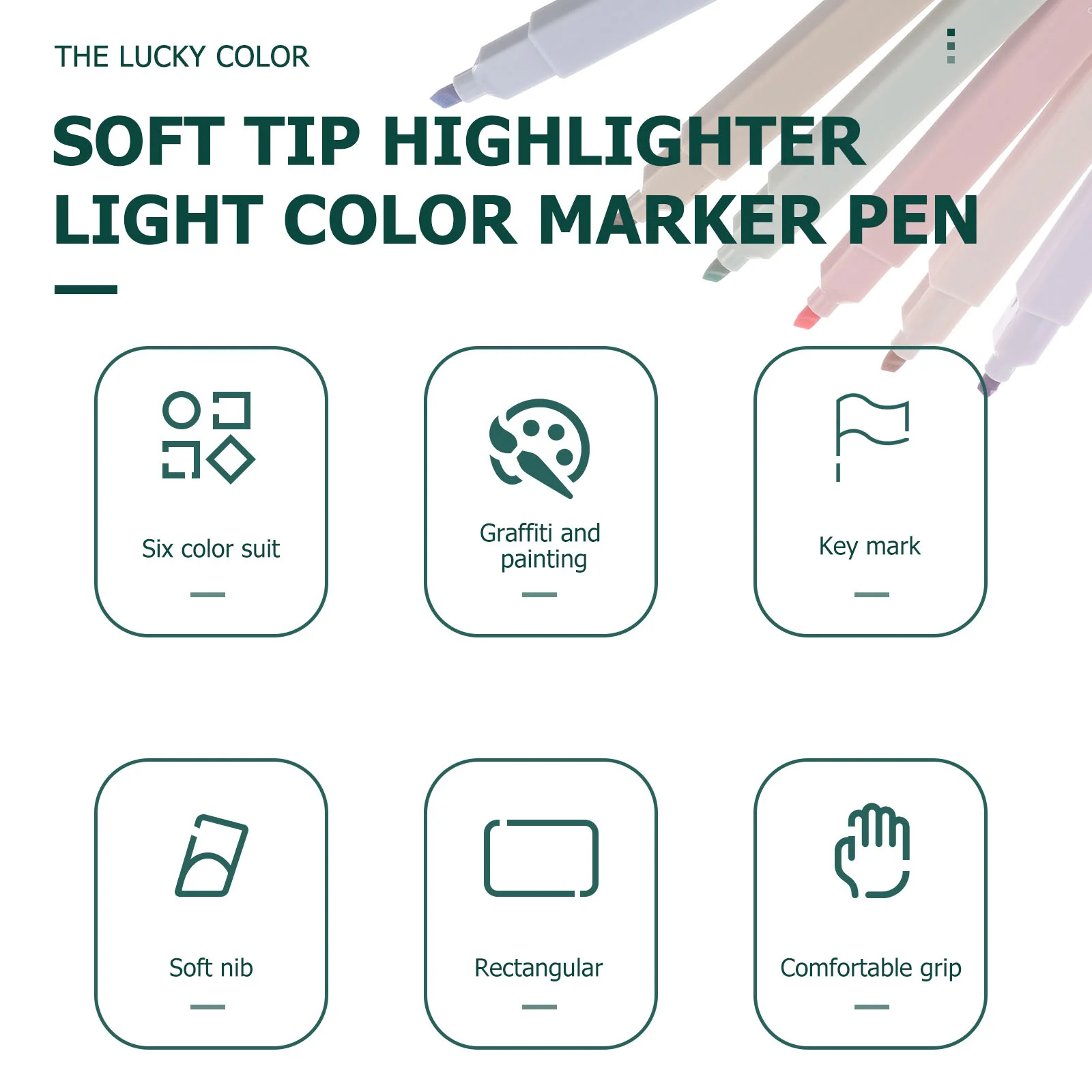 

12 шт. двуглавые маркеры, пластиковые офисные школьные маркеры для заметок, портативные красочные маркеры, школьные маркеры