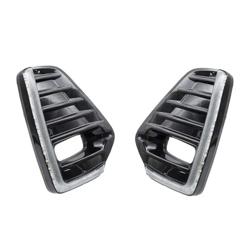 

Топ!-Светодиодные дневные ходовые огни для Nissan Kicks 2021-2023, белые ДХО и янтарные указатели поворота, противотуманные фары