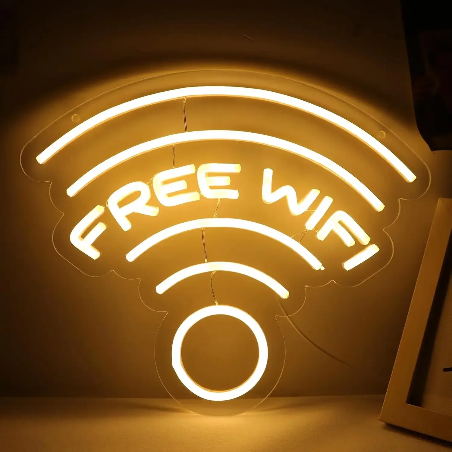 無料wifiネオンサインアート家の装飾usb電源調光可能ledネオンライトカフェバーレストランショップ店舗男性用洞窟装飾サイン