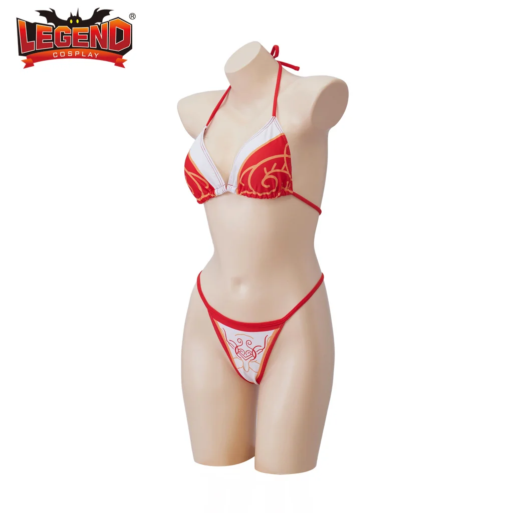 LOL Ahri Swimsuit Cosplay Costume Lingerie Halter Bikini Swimwear Ahri Champion Cosplay Baywatch Swimwear Women Bathing Suit