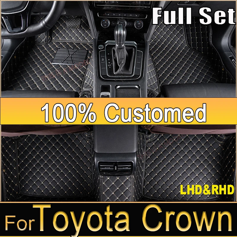 

Автомобильные коврики для Toyota Crown S180 2003 ~ 2009, роскошный кожаный коврик, коврик для защиты от грязи, Аксессуары для автомобилей, прочный коврик, полный комплект