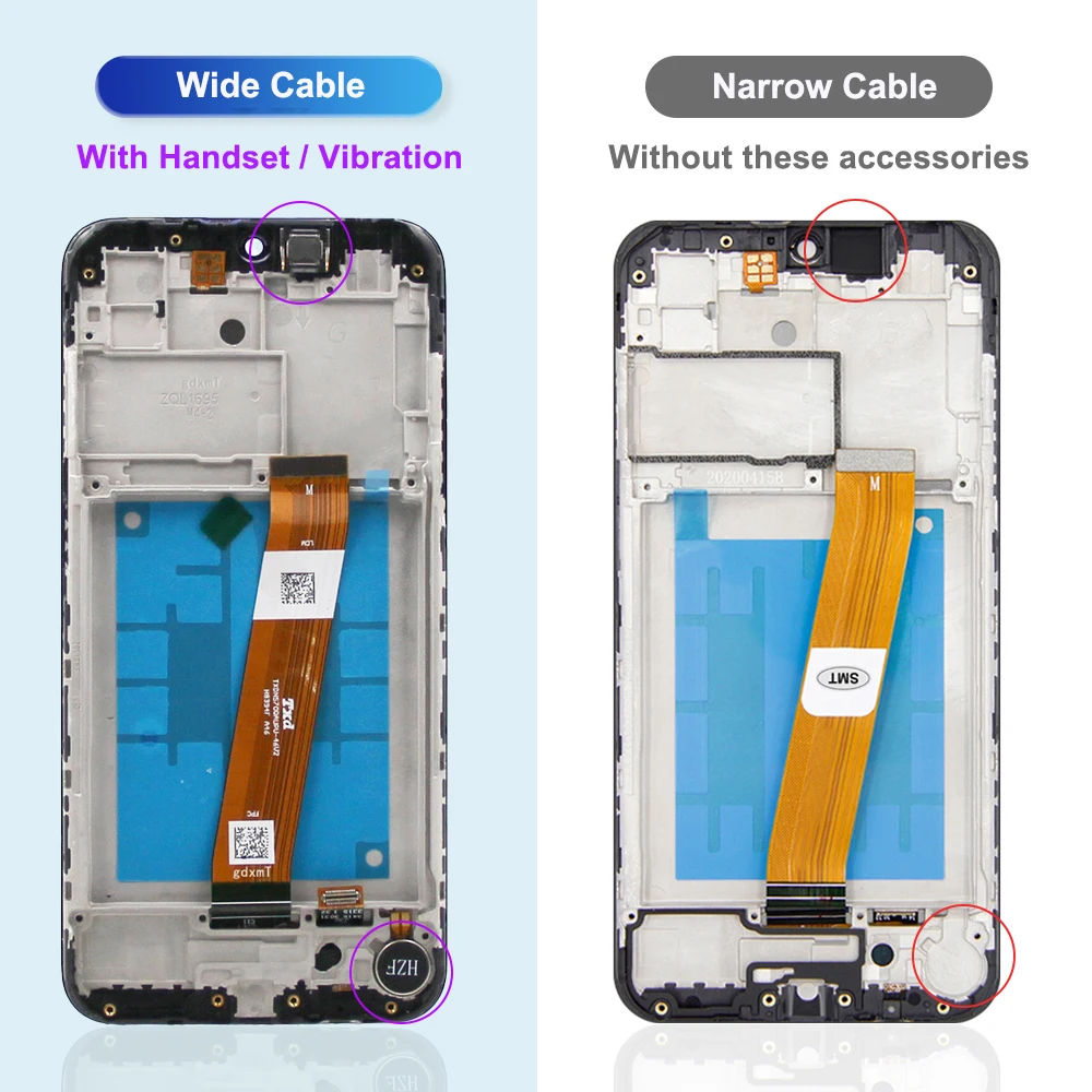 Amoled For Samsung Galaxy A01 A015 LCD Display, Touch Panel Digitizer Assembly For GalaxyA01 SM-A015F,A015M Screen with Frame