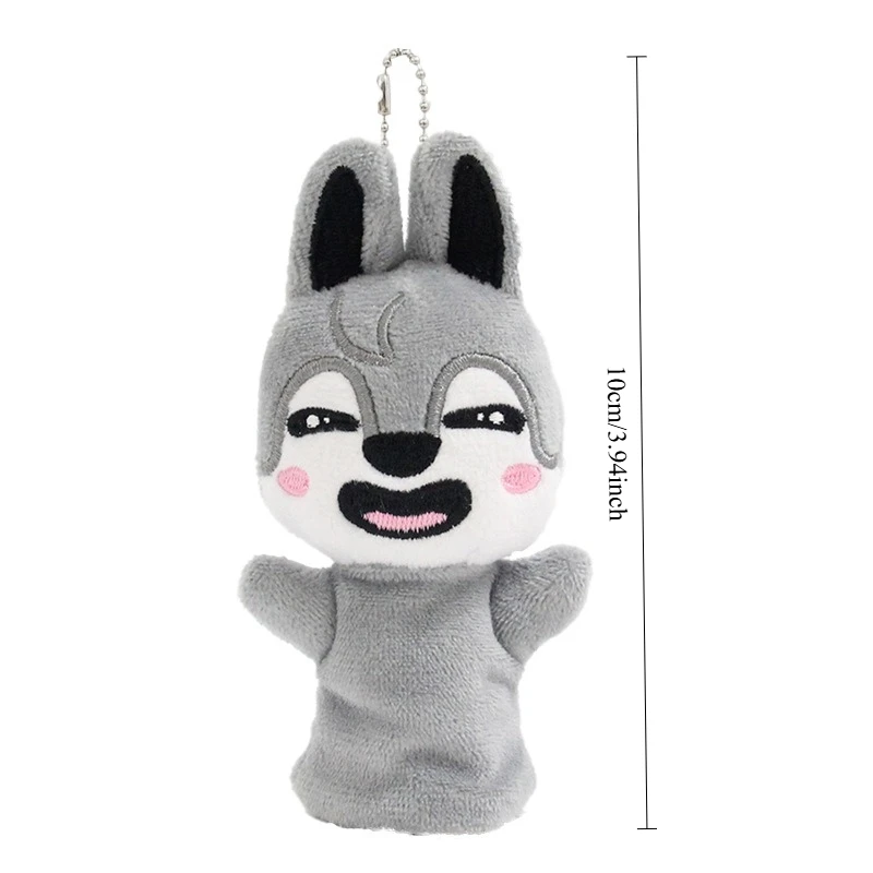 New Style SKZOO Stray Kids Cute Cartoon Plush Finger Puppet Doll Interactive Game Doll Mini Pendant Christmas Birthday Gifts