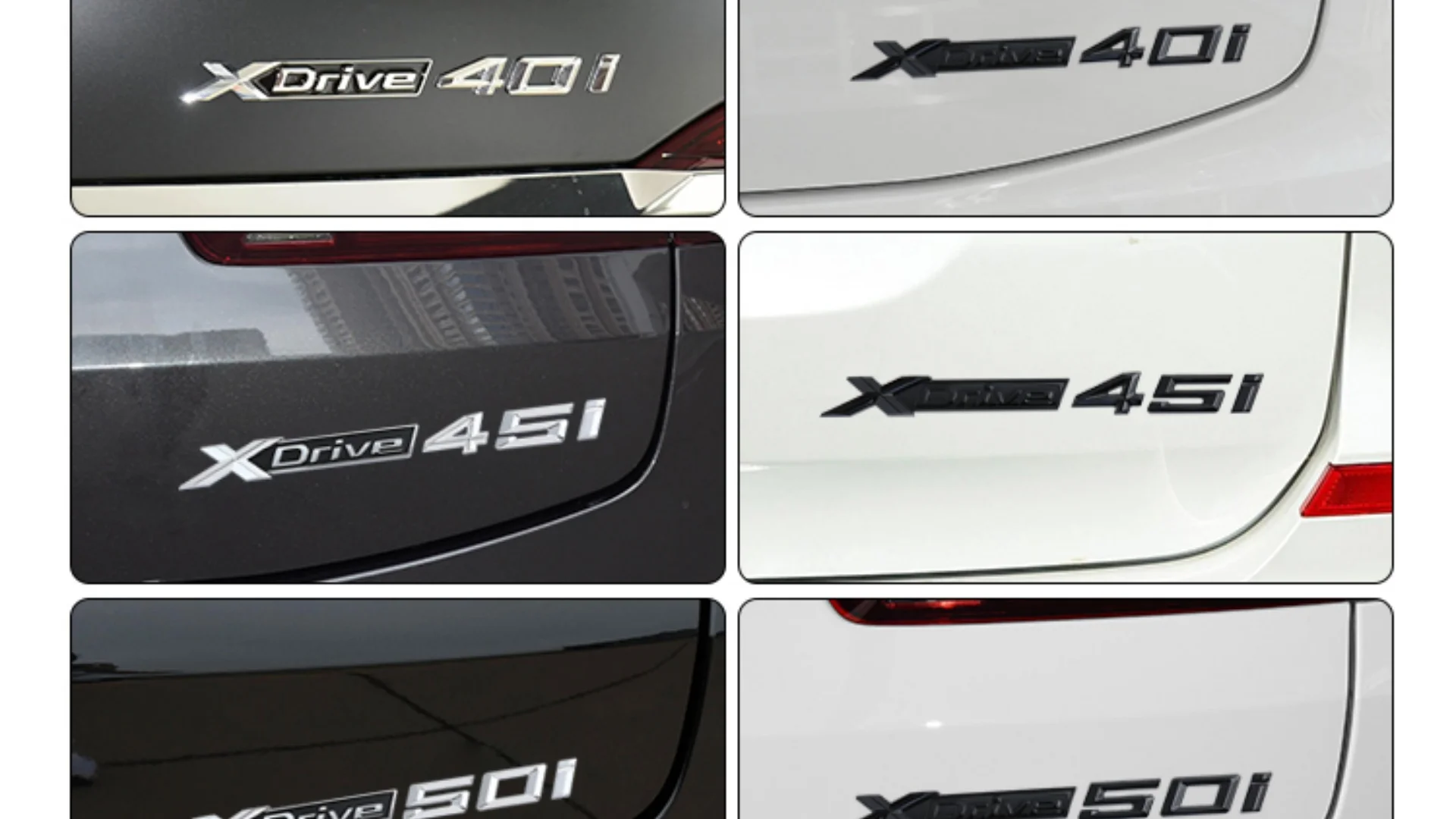 Car Exterior Decoration X Series Three-dimensional New-style Decal XDrive35d/40d/45d/50d/25Li/35Li ABS for BMW Trunk Sticker