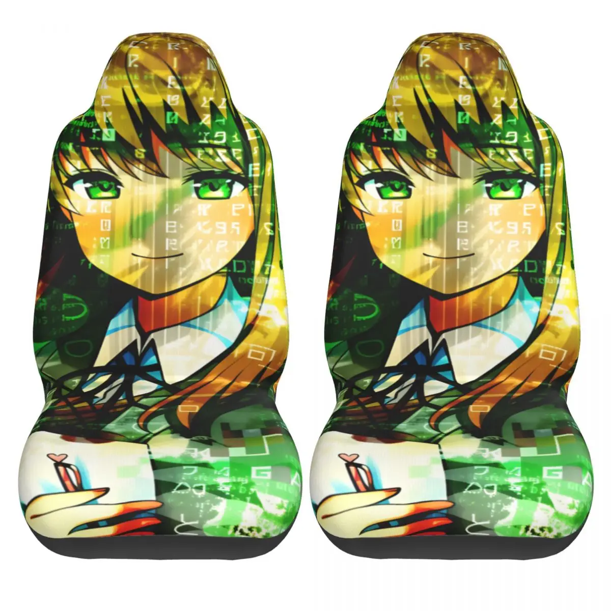 

Чехлы для автомобильных сидений в стиле аниме DDLC, полиэстер, эластичные, комплект из двух штук, недорогие чехлы для грузовиков