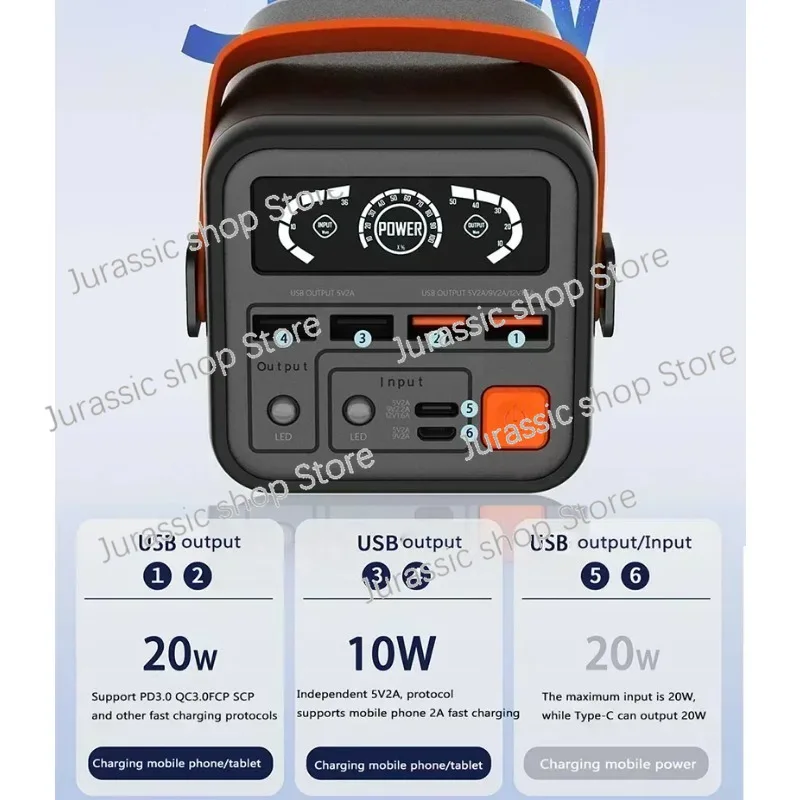 باور بانك خارجي بقدرة 60000 مللي أمبير في الساعة، باور بانك محمول، بطارية خارجية، شاحن سريع PD لمحطة الطاقة المتنقلة