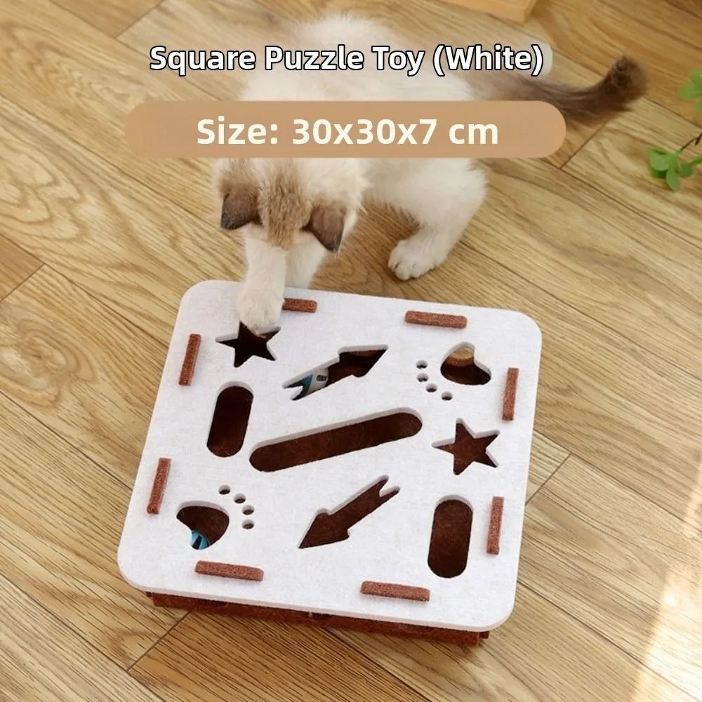 New with Ball Cat Scratching Posts Felt DIY Cat Puzzle Box Compact Size Pet Interactive Toy Kitten