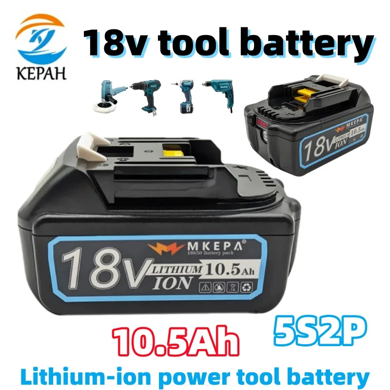 

Сменный аккумулятор для LXT | Литий-ионный аккумулятор для электроинструмента 18 В, 10500 мАч со светодиодом, подходит для BL1860B BL1860 BL1850