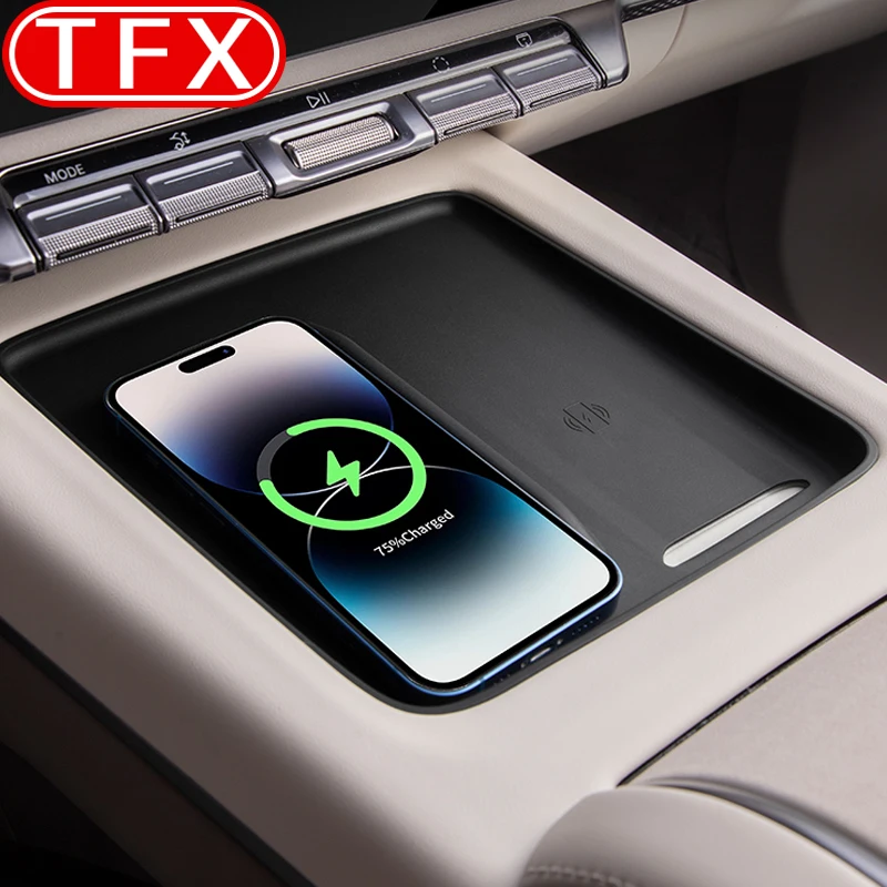 For Zeekr 7X 2024 2025 Car Styling Silicone Wireless Charging Pad Central Control Shock-absorbing Anti Slip Pad Accessories