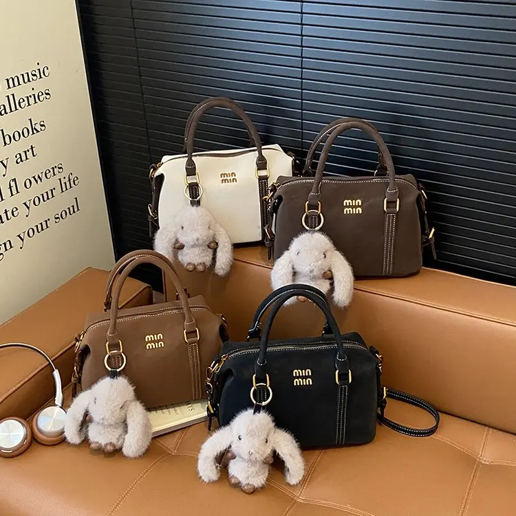 

2026 New European and American Style Maillard Color Retro Daily Commuting Messenger Bag High Value Women's Handbag Bag