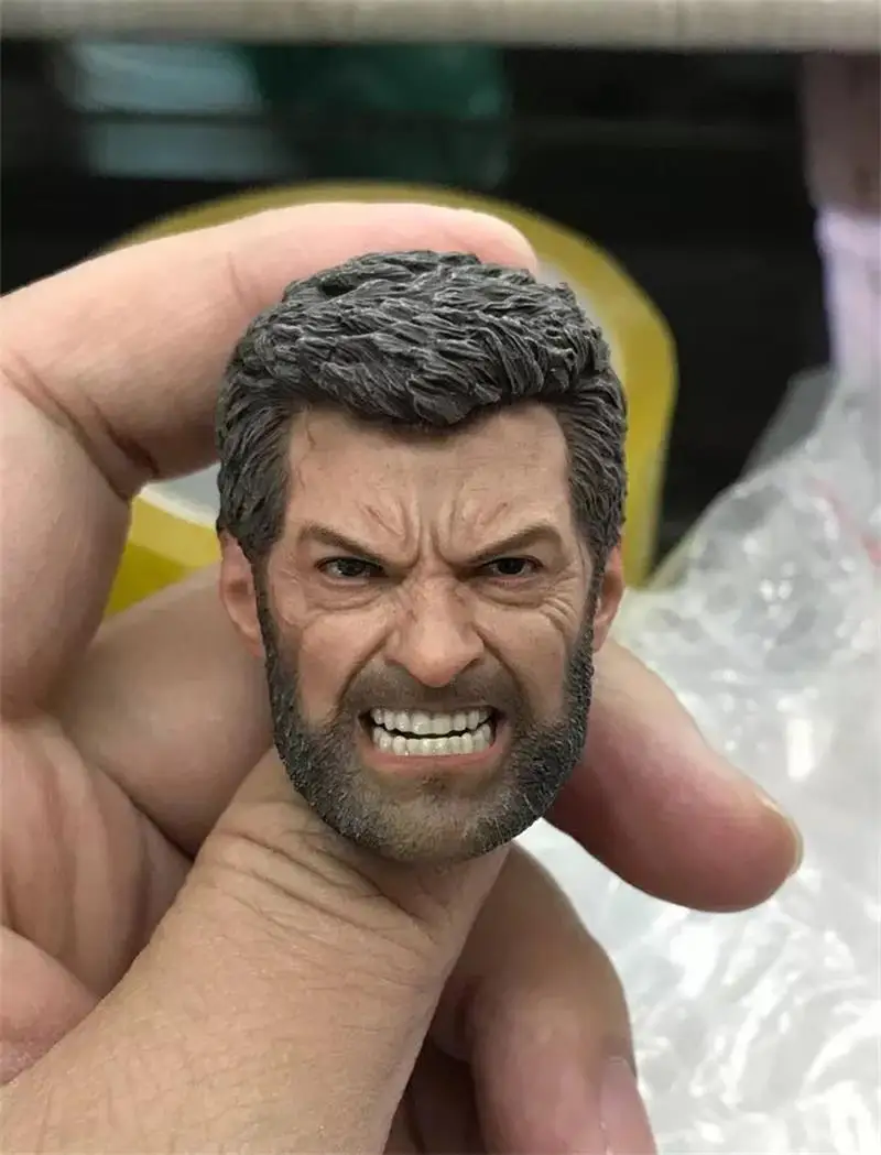 

Big Sales 1/6 Uncle Male Wolf Angry Classical Version Head Carving Sculpture For 12inch Action Figures Collect