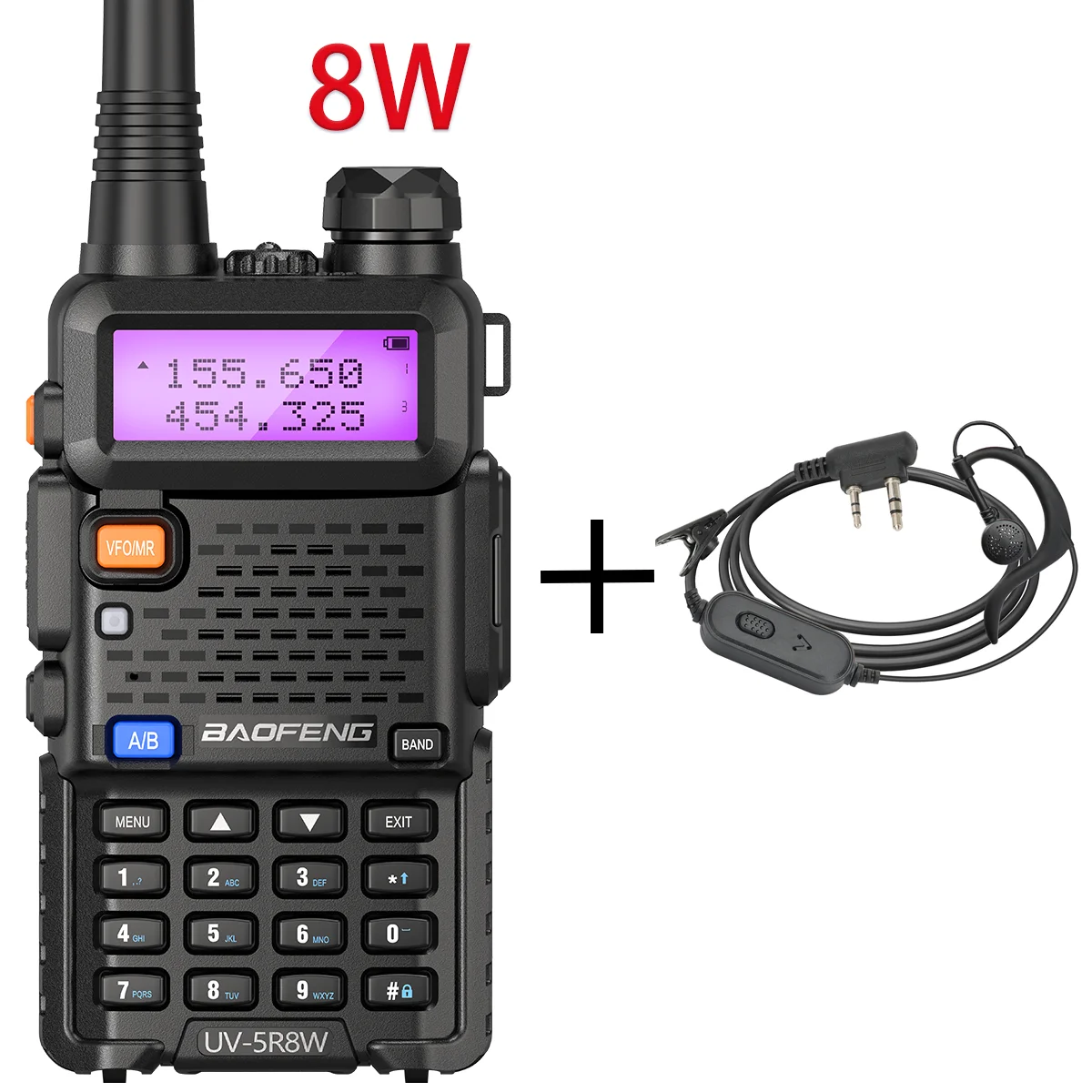 1/2 STKS BaoFeng UV-5R 8 W Tri-Power Walkie Talkie High Power Dual Band Lange afstand 128 CH Draagbare Handheld UV 5R Ham Twee Manier Radio