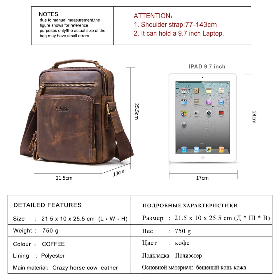 Imagem -03 - Contatos-bolsa de Viagem de Couro Genuíno para Homens Bolsas de Mensageiro Bolsa de Ombro Mala Crossbody Masculina Gravura Nome Marca de Alta Qualidade