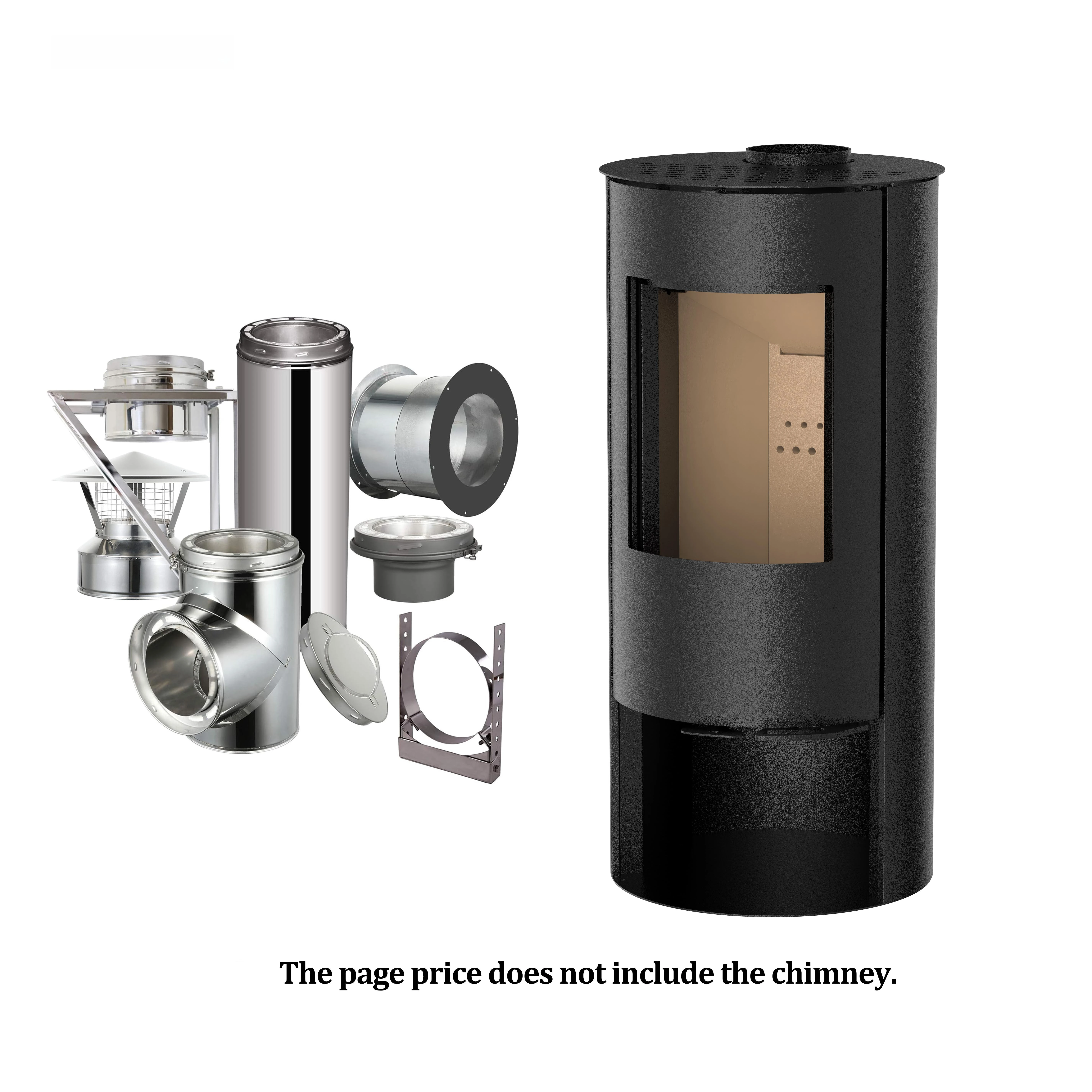 11.7KW Smokefree Modern Design Wood Burning Stove Fireplace  Environmentally Friendly Wood Stove Indoor Heating for Sale