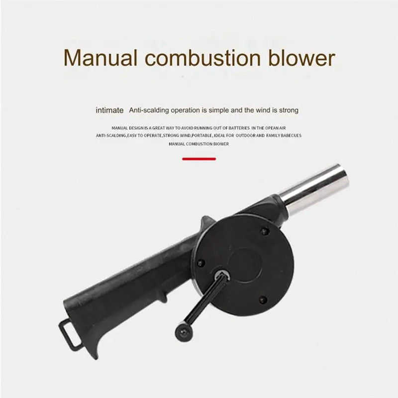 Hand BBQ Fan Outdoor BBQ Fan Air Blower For Barbecue Picnic Manual Crank Grill BBQ Fan Fire Bellows BBQ Tools-AT64