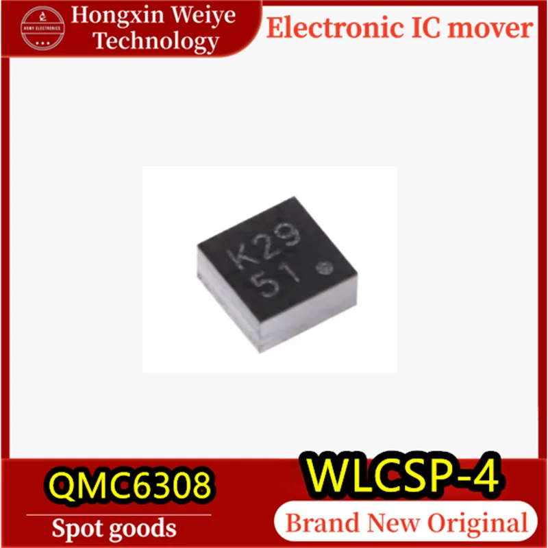 

(10/100 pieces) QMC6308 WLCSP-4 Triaxial Magnetic Sensor Chip 100% Brand New and Original Fast Shipping
