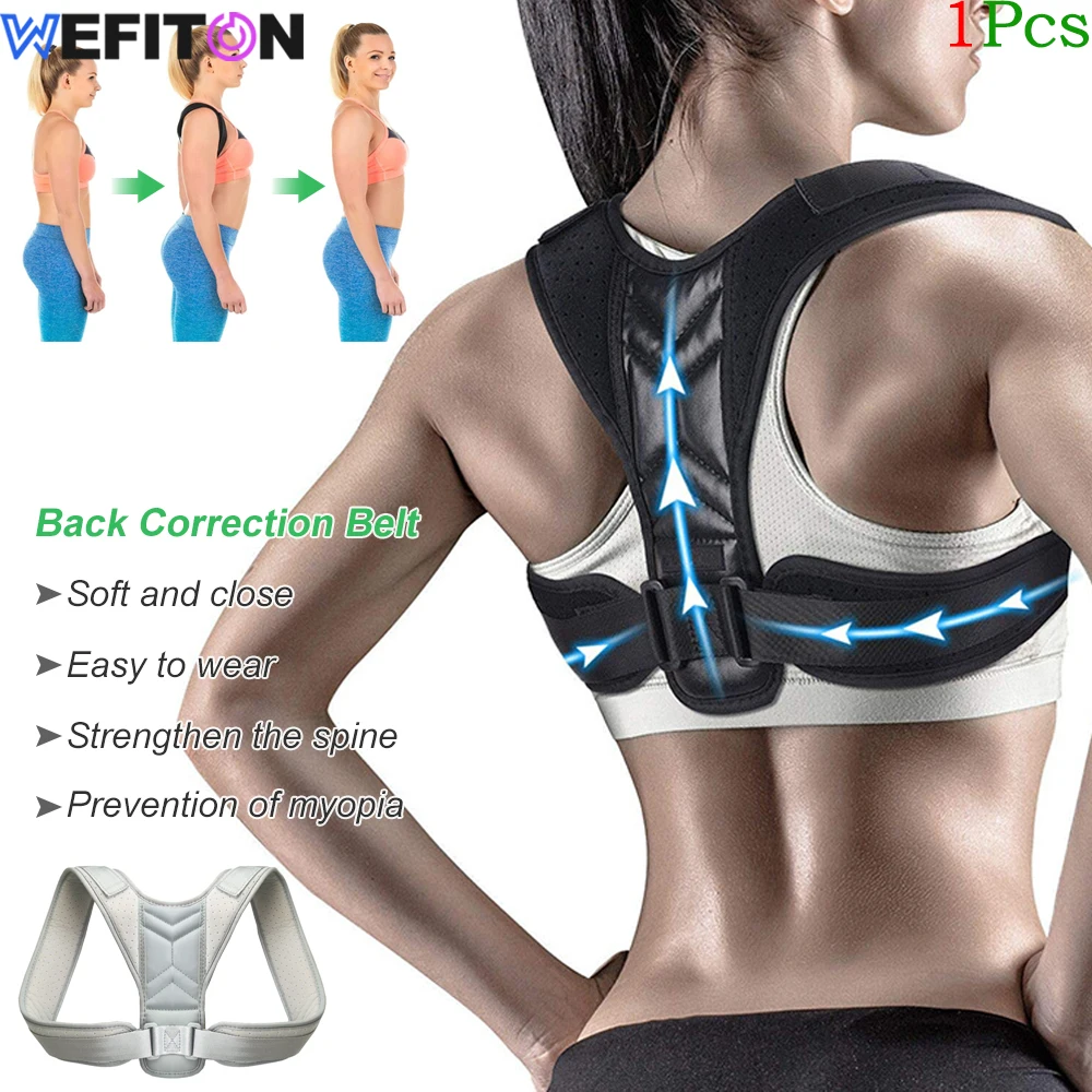 1PCS Upper Back Posture Strainghtener Belt for Women Men,Adjustable Clavicle Spine Shoulder Lumbar Posture for Improves Posture