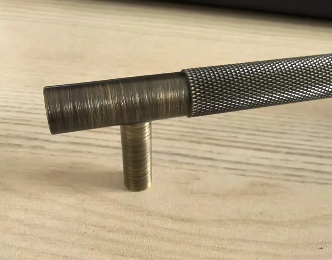 10pcs 128mm Light luxurious and contracted solid bronze brass knurled handle drawer door handle cabinet knobs