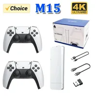 M15 Game Stick Mini TV Handheld Game Classic 4K Retro Game Wireless Controllers HD Output Gaming Consola for PS1 Arcade