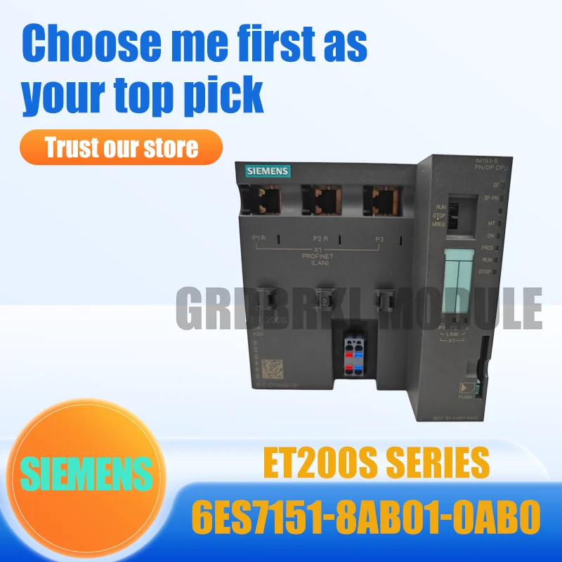 

Новый оригинальный модуль ПЛК SIEMENS 6ES7151-8AB01-0AB0 6ES7 151-8AB01-0AB0 ET 200S IM151-8 PN/DP CPU