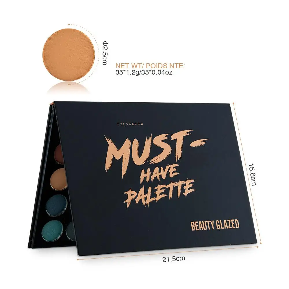 

Beauty Glazed Professional 35 Colors Shimmer Matte Eyeshadows Highlight Eye Shadow Palette Blush Powder Makeup Cosmetic TSLM2