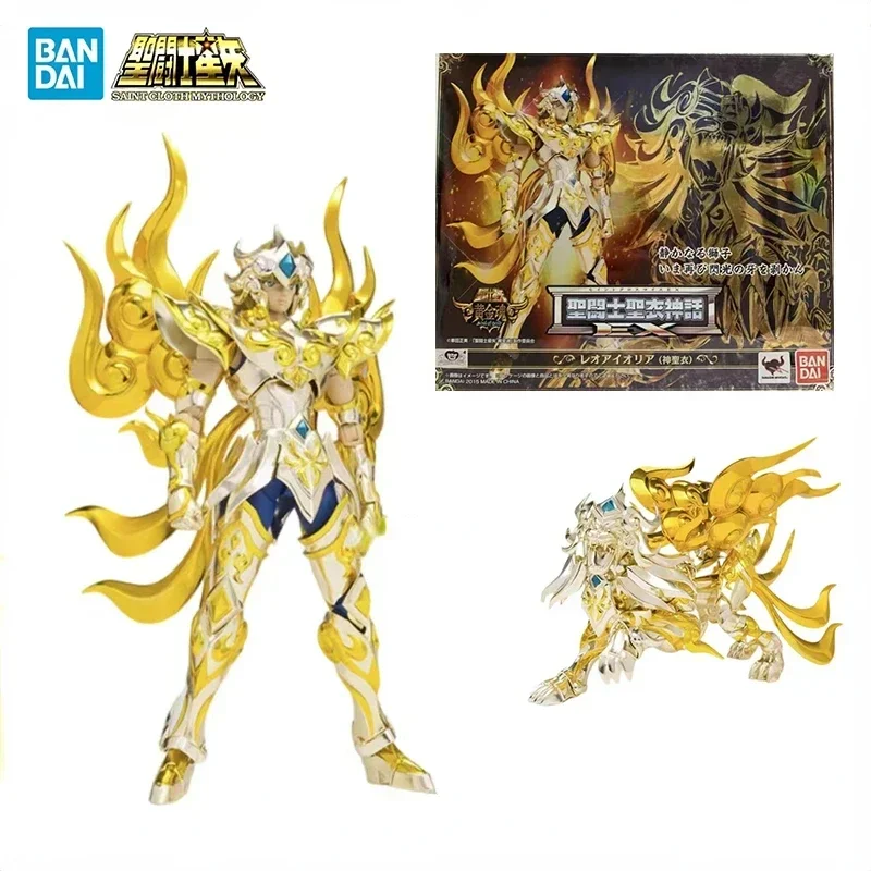 In Stock Original Bandai Cloth Myth EX Leo Aiolia Golden Soul Action Figure Toy Gift