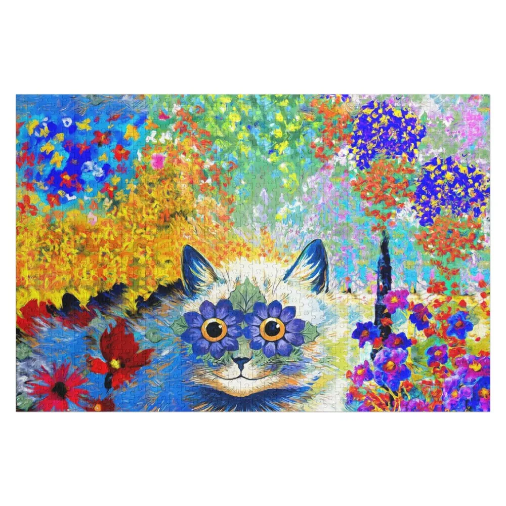 

Flower Cat - Louis Wain Jigsaw Puzzle Picture Wooden Boxes Christmas Gifts Photo Puzzle