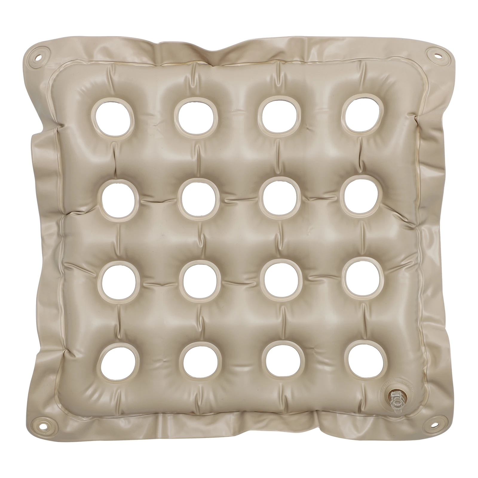 

1pc Inflatable Seat Cushion PVC Pressure Relief Donut Pillow Beige Decompression Pad Square Cozy for Office Kitchen