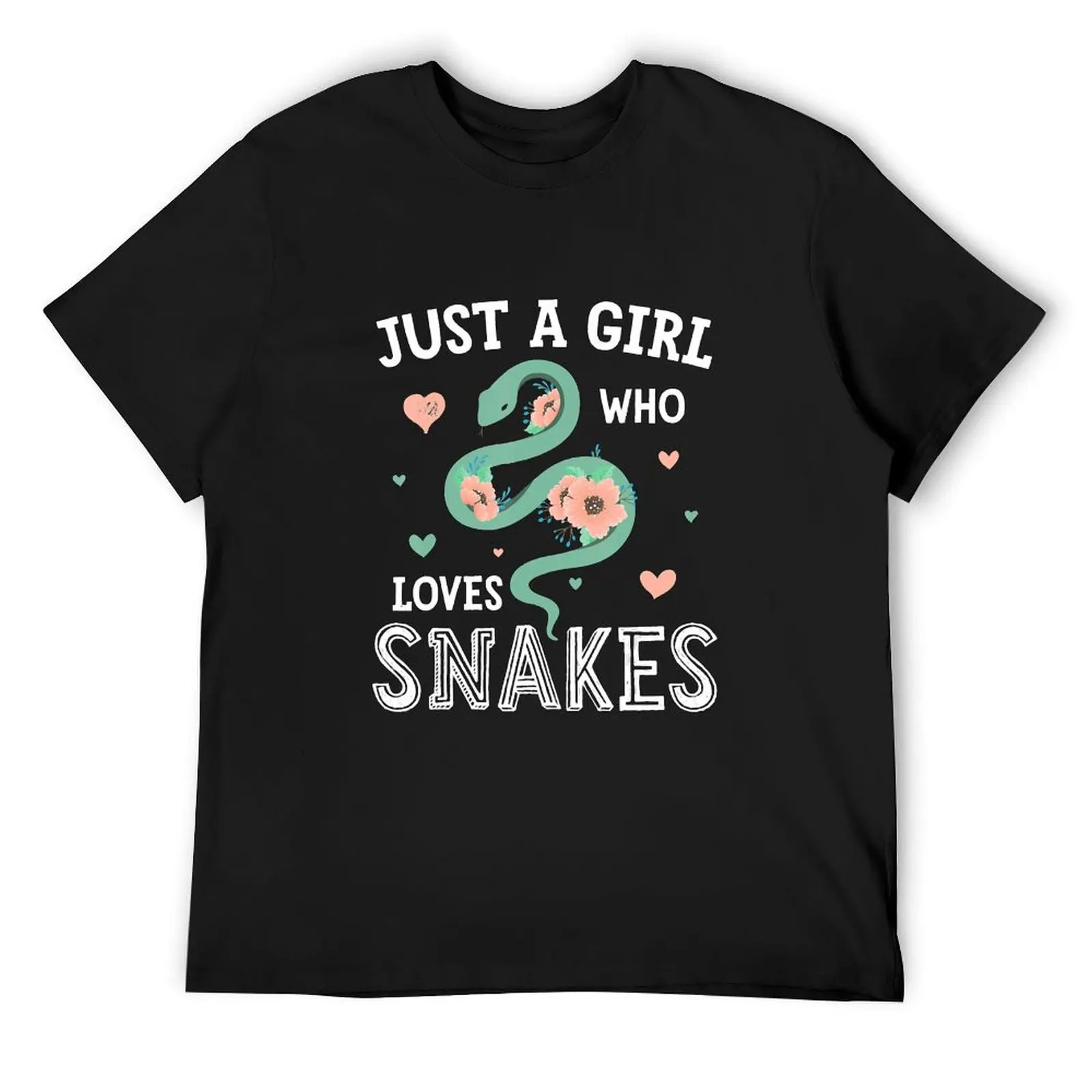 

Just A Girl Who Loves Snakes Women Snake Lover Gift T-Shirt anime t shirts plain fashion shirts blue archive Men's t-shirts